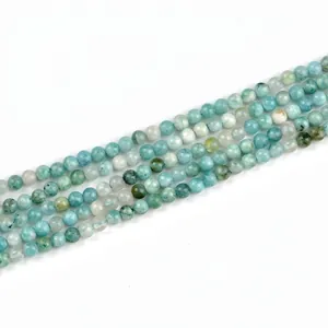 Perles Rondes En Hémimorphite Naturelle Pierres Gemmes Polies Pour La Fabrication De Bijoux DIY Bracelet Collier Artisanat