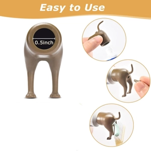 Divertente tappo per dentifricio a forma di sedere di cane in plastica marrone 0,5"
