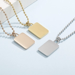 Minimalist 18K gold-plated padlock necklace set in gold, rose gold and silver colors
