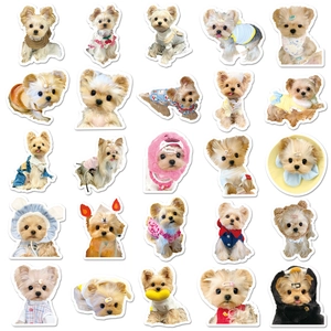 Set of 50 cute Yorkshire Terrier stickers for waterproof laptop and bottle decoration