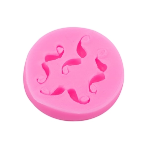 Rosa Silikonform für Schnurrbart-Fondant zur DIY-Kuchendekoration und zum Backen