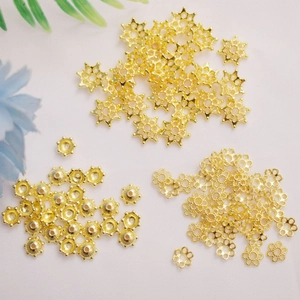 Flower Bead Caps Spacers Hollow Alloy Metal For DIY Jewelry Making Bracelet Necklace Crafting Floral Elegant Color Retention Jewelry Findings