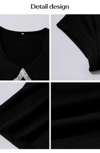 Détails du haut Y2K à manches courtes avec bordure en dentelle blanche et texture