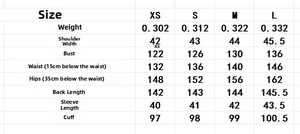 Detailed size chart for elegant chiffon maxi dress including bust, waist and length measurements