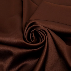 Large dark brown matte satin square scarf with a soft silky texture and breathable fabric