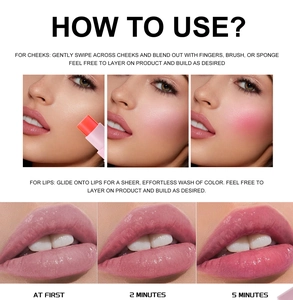 Gelee Rouge Stift Mehrzweckcreme für Wangen und Lippen mattes farbveränderndes Make-up.