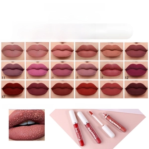 Coffret de 18 rouges à lèvres liquides mats avec formule waterproof longue durée