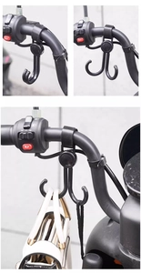 Dual hook handlebar attachment for electric scooters with heavy-duty velcro strap