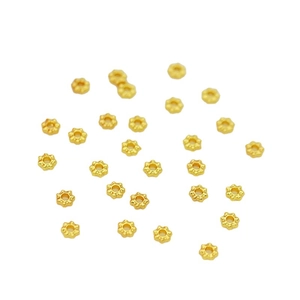 Set of 18K gold plated snowflake spacer beads for DIY jewelry making and bracelet crafts
