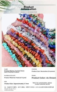 Detailed macro view of 5-7mm natural assorted crystal stone beads for DIY jewelry making