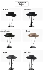 Outdoor bucket hats in six colors with adjustable drawstring and metal eyelets