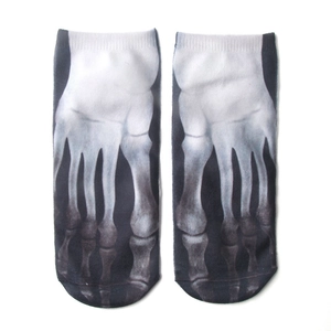 Funny 3D flip-flops print socks with anatomical human foot bone X-ray pattern