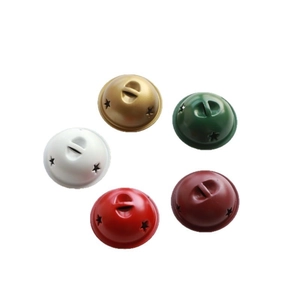 Colorful 4cm star cutout metal bells in gold green white red and brown for DIY decor