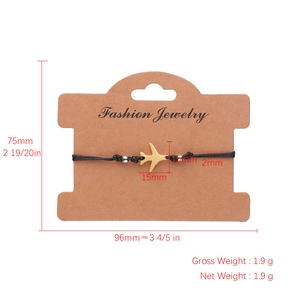 Detailweergave van de vliegtuigarmband met afmetingen en specificaties van het koord