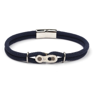 Bicycle Chain Bracelet Titanium Steel Braided Rope Magnetic Clasp Sporty Industrial Style For Men Unisex