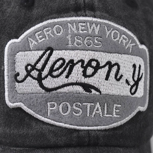 Washed cotton baseball cap featuring vintage Aero New York 1865 embroidery detail