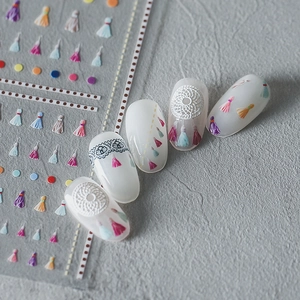 Nail Art Stickers Bohemian Tassel Dreamcatcher Pattern Ultra Thin Adhesive Manicure Decals For Girls