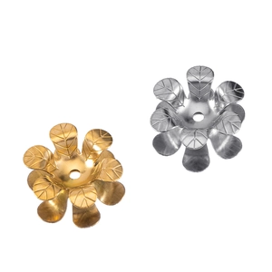 Copriperle a forma di fiore in oro e argento per creazione di gioielli fai-da-te
