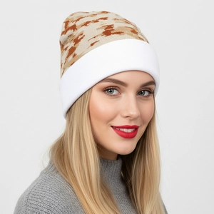 Beanie Hat Women Men Camouflage Acrylic Knit Folded Cuff Warm Windproof Outdoor Casual Winter Skull Cap Fashion