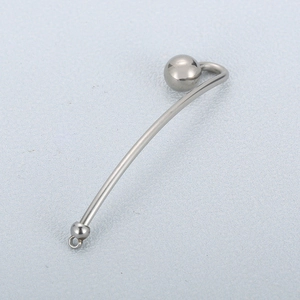 Polished silver stainless steel ball hook jewelry component for DIY earring making