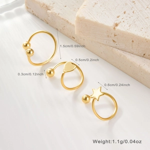 Detailed view of 925 silver gold rings with size specs and weight of 1.1g