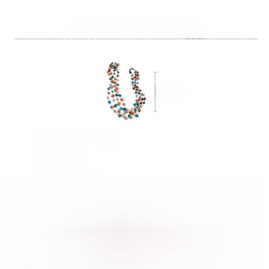 Detailed size specifications for a multilayer shell bead necklace weighing about 91g