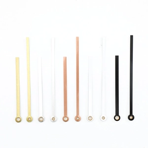 Quartz clock hand set in gold, silver, rose gold, white, and black metal finishes