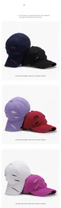 Multiple colors of distressed cotton baseball caps with vintage ripped brim detail