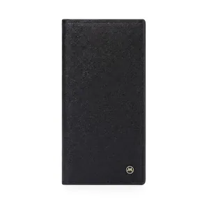 Men Long Wallet Saffiano PU Leather RFID Blocking Business Card Holder Ultra-Light Durable Daily Purse