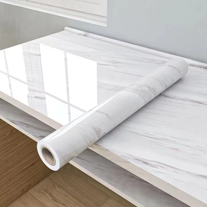 Self-adhesive marble contact paper roll for kitchen countertops and waterproof wall decor