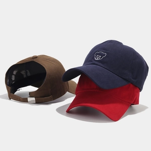 Outdoor sports ponytail baseball caps with bear embroidery and metal buckle closure