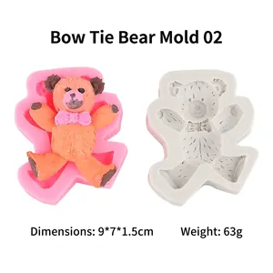 Stampo orso silicone 9x7x1,5cm 63g per decorazione torte fondente e fai da te