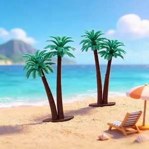 Miniatur künstliche Palmenmodelle für DIY Mikrolandschaft und tropische Strandszenen