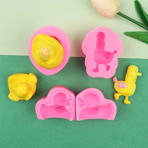 3D little duck silicone mold for DIY handmade soap, chocolate, and cake decorations
