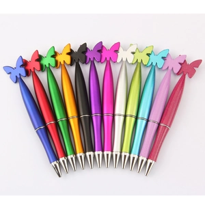 Creative butterfly shaped colorful pens set of 12 for Valentine and Christmas gifts