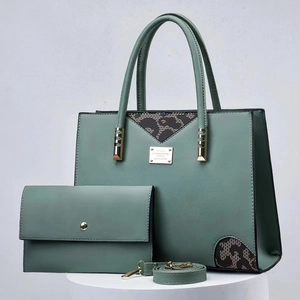 Sac Fourre-tout en Cuir PU pour Femme Ensemble de 2 Pièces Grande Capacité Sac à Main avec Portefeuille Patchwork Léopard Dentelle Sac à Bandoulière