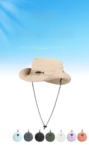 Waterproof sun hat with 99% UV protection and multiple portable storage bags