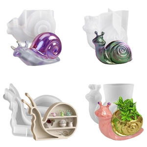 Snail Silicone Mold For DIY Epoxy Resin Candle Making Handcrafted Storage Box Potted Planter Home Decor Ornament