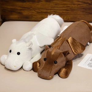 Angel Horse Pegasus Plush Toy Soft Mink Velvet Long Body Pillow Stuffed Animal Doll Sleeping Companion Home Decor