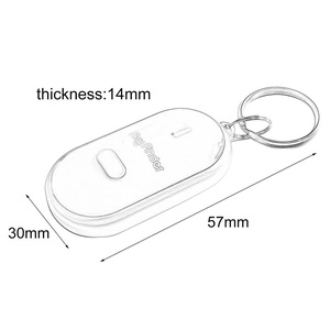 White oval wireless key finder with key ring and Key Finder text for anti-loss