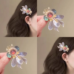 Goldfisch Haarklammer Schillerndes Harz Koi Haarnadel Legierung Mit Kunstperle Retro Hanfu Stil Schmuck Für Damen Mädchen