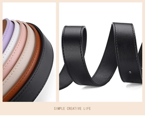 Detail showing various colors and stitched texture of elegant leather rhinestone belts