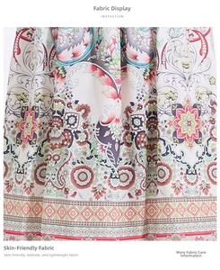Detailaufnahme von Vintage-Barockdruck auf leichtem, atmungsaktivem Chiffonstoff