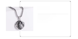 Detail of 316L stainless steel sun and moon yin yang pendant with 30mm diameter size