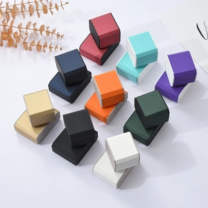 Octagonal LED jewelry boxes in colorful macaron shades for rings and pendants