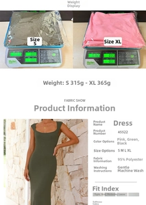 Détails du poids du tissu et composition du matériau pour la robe midi dos nu