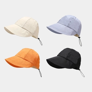 Wide Brim Sun Hat Lightweight Waterproof Nylon UV Protection Breathable Adjustable Drawstring Outdoor Hiking Fishing Summer
