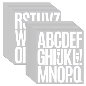 Detail view of large 3-inch waterproof alphabet stickers for mailboxes and DIY decoration