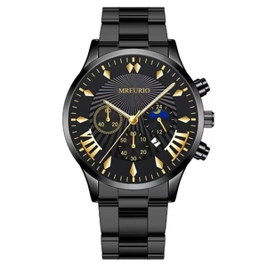 Herren Business Quarzuhr Edelstahlarmband Legierungsgehäuse Multifunktionskalender Zifferblätter Mode Luxus Armbanduhr