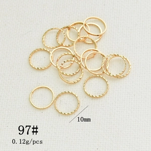 Detaillierter 10mm vergoldeter Bindering mit Maßen und Gewicht für DIY-Schmuckherstellung